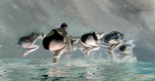 Patricia Ridenour_underwater photography_surface_Synchronized swim team